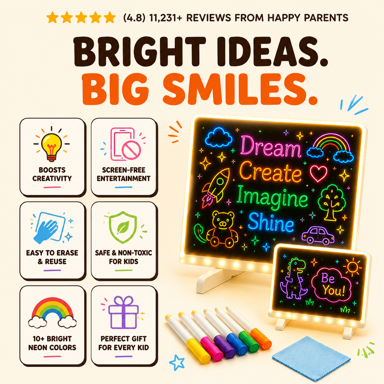 Magic Writing Board with Pen & Light