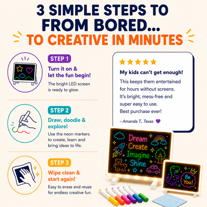 Magic Writing Board with Pen & Light