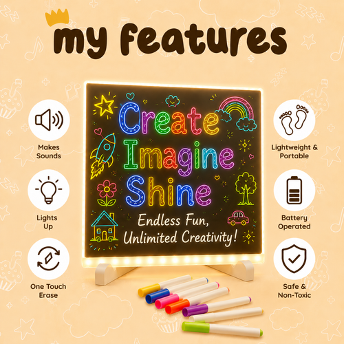 Magic Writing Board with Pen & Light
